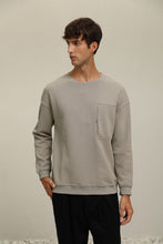 將圖片載入圖庫檢視器 Cotton Mixed Pocket Sweater (GY)