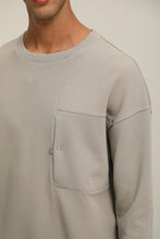 將圖片載入圖庫檢視器 Cotton Mixed Pocket Sweater (GY)