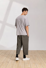 將圖片載入圖庫檢視器 V-neck Linen Loose T-Shirt (GY)