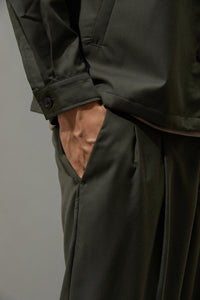Double Pleated Trousers (Black)
