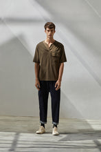 將圖片載入圖庫檢視器 V-neck Linen Loose T-Shirt (GN)