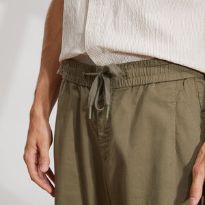 Relaxed Tether Cotton Trousers (GN)