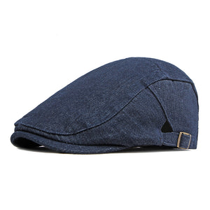 (CAP27) Denim Flat Cap