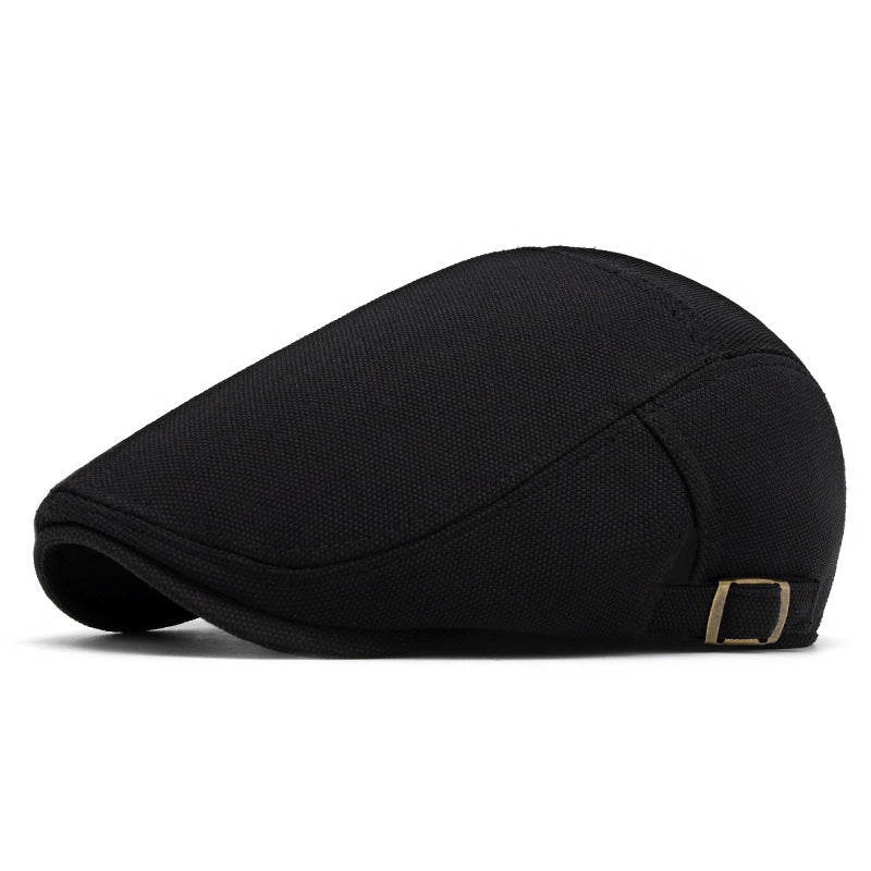 (CAP37) Buckled Flat Cap