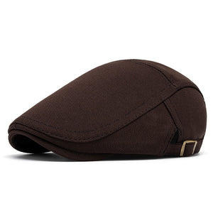 (CAP37) Buckled Flat Cap