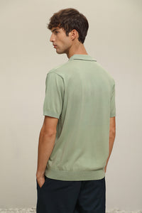 (IT07LG) Buttonless Knit Polo Shirt