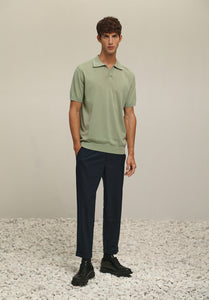 (IT07LG) Buttonless Knit Polo Shirt