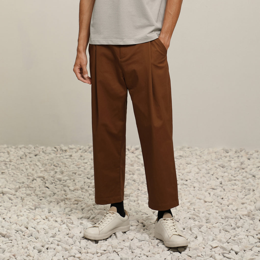 (P46BN) Dobby Cotton Mixtured Trousers (BN)