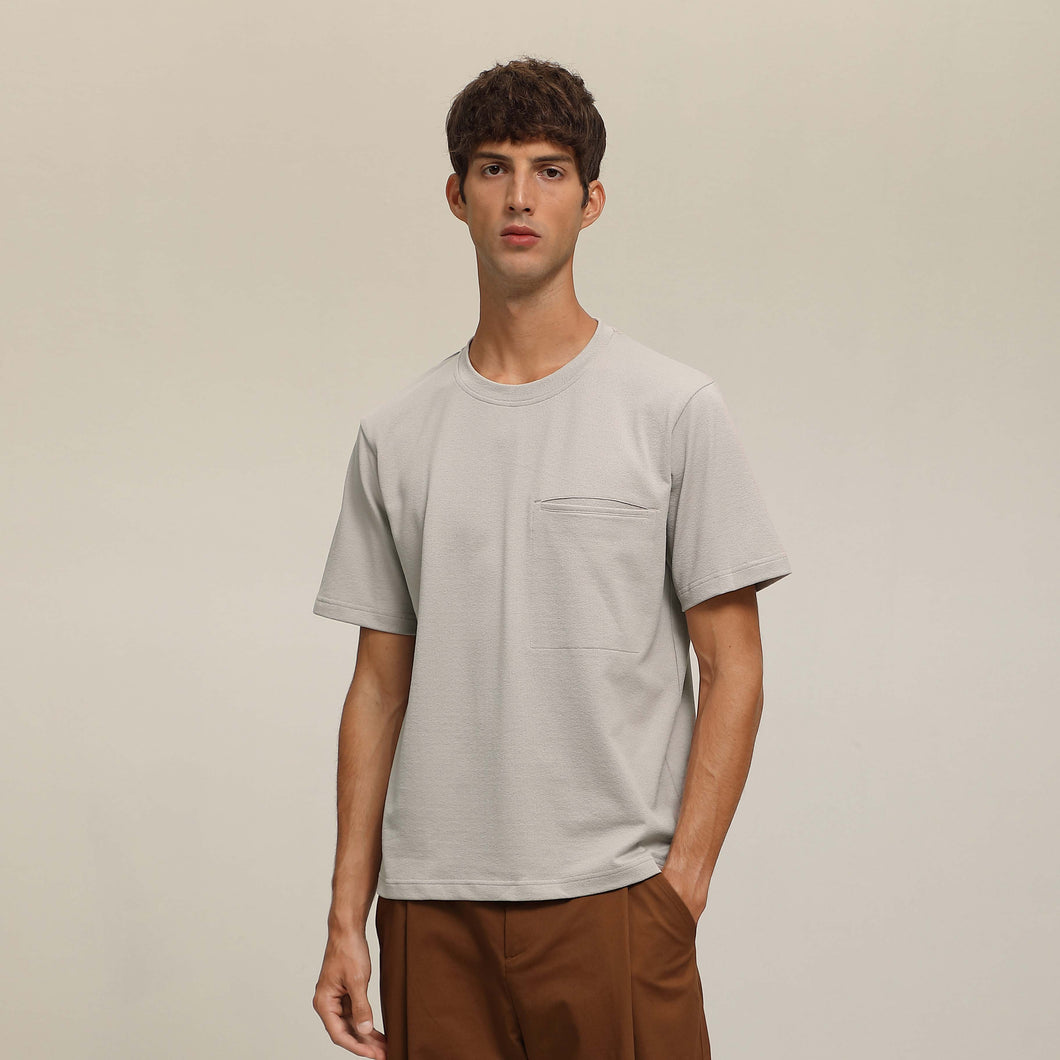 (T21GY) Relaxed-Fit Texture T-Shirt