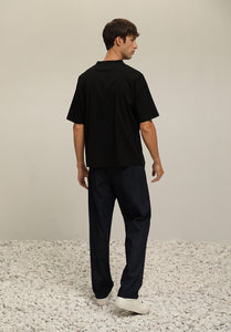 (T22BK) Seersucker ContrastT-shirt