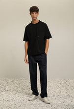 將圖片載入圖庫檢視器 (T22BK) Seersucker ContrastT-shirt
