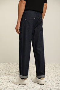 (IP21DN) Lightweight Denim Straight Trousers