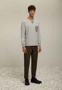 Twill Cotton Pleated Slim-Fit Trousers (BN)