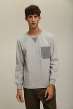 將圖片載入圖庫檢視器 Cotton Mixed Texture Long-Sleeved T-Shirt (GY)
