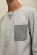 將圖片載入圖庫檢視器 Cotton Mixed Texture Long-Sleeved T-Shirt (GY)
