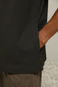 (S07GN) Camp Collar Texture Shirt