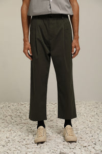 Wide-Leg Cropped Trousers(GN)