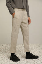 將圖片載入圖庫檢視器 (P43BE) Elasticated Tapered Cotton Mixed Trousers
