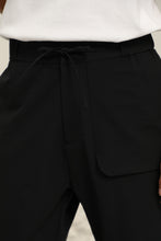 將圖片載入圖庫檢視器 (P50BK) Cotton Elasticated Tapered Trousers
