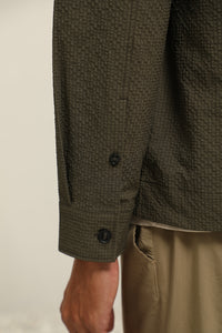 (J30GN) Light-Weight Checkered Texture Jacket