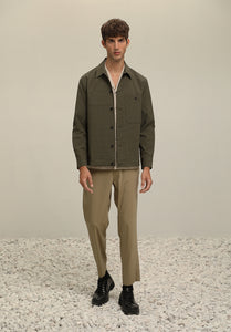 (J30GN) Light-Weight Checkered Texture Jacket