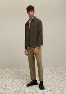 (J30GN) Light-Weight Checkered Texture Jacket
