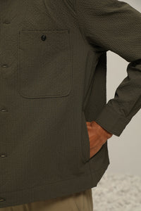 (J30GN) Light-Weight Checkered Texture Jacket