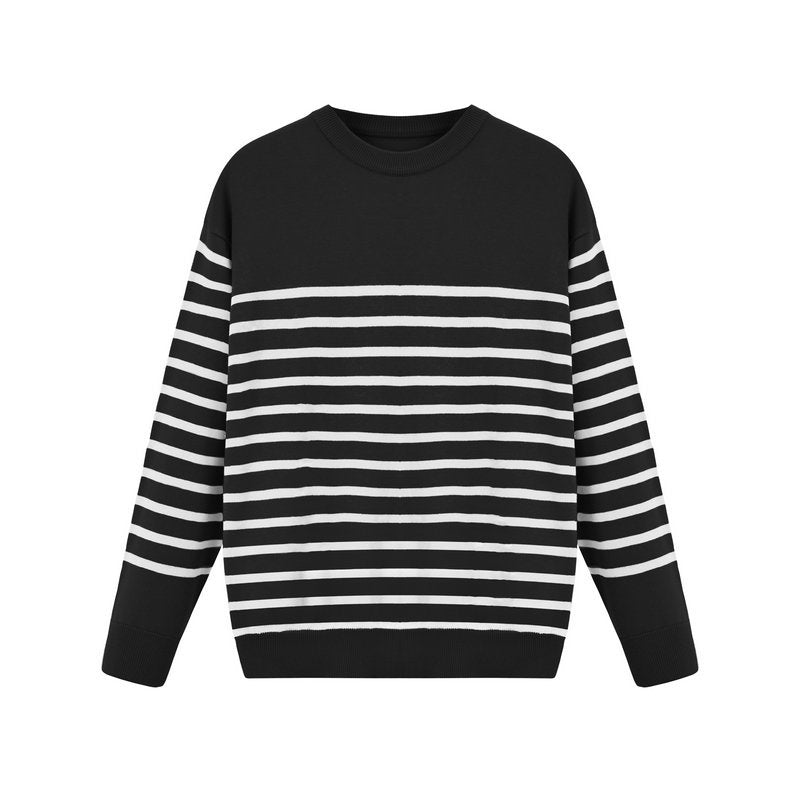 Striped Knit Sweater (BK)