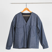 將圖片載入圖庫檢視器 Double Side V-neck Jacket(BK/DN)
