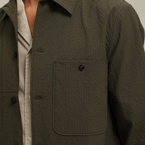 (J30GN) Light-Weight Checkered Texture Jacket
