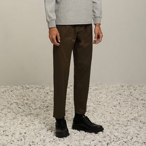 Twill Cotton Pleated Slim-Fit Trousers (BN)