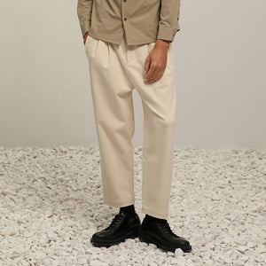 Twill Cotton Tapered Trousers (BE)