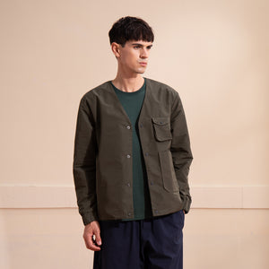 Reversible V-neck Jacket (Green)
