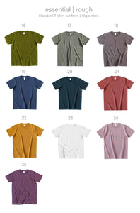 (#1-15) Rough 245g Cotton T-Shirt