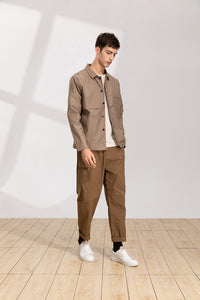 Relaxed-Fit Cotton Twill Jacket (KH)