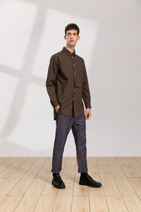 Huge Pocket Contrast Shirt (GN)