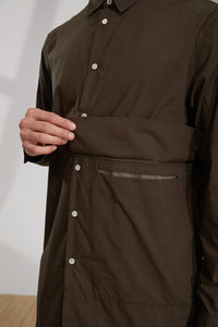 Huge Pocket Contrast Shirt (GN)