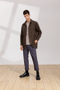 Huge Pocket Contrast Shirt (GN)