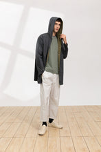 Load image into Gallery viewer, Coloured Lining Hooded Coat (Green)
