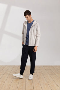 Cotton Hooded Shirt (GY)