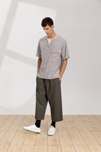Elastic Waist Crepe Trousers (GN)
