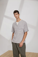 Load image into Gallery viewer, V-neck Linen Loose T-Shirt (GY)
