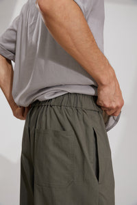 Elastic Waist Crepe Trousers (GN)