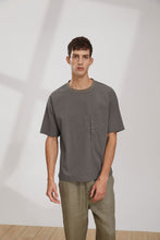 Load image into Gallery viewer, Seersucker ContrastT-Shirt (DG)
