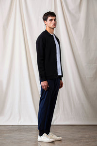 Lightweight Elastic Velcro Trousers (Dark Navy)