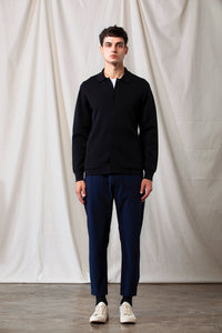 Lightweight Elastic Velcro Trousers (Dark Navy)