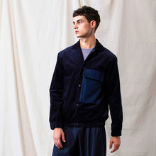 Load image into Gallery viewer, Cotton Corduroy Jacket (Navy)

