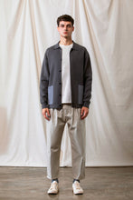 將圖片載入圖庫檢視器 Wool-Blend Two-tone Cardigan (Grey)
