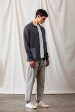 將圖片載入圖庫檢視器 Wool-Blend Two-tone Cardigan (Grey)
