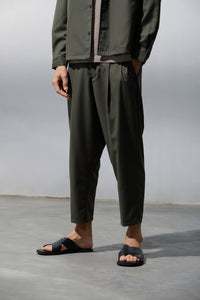 Double Pleated Trousers (Green)